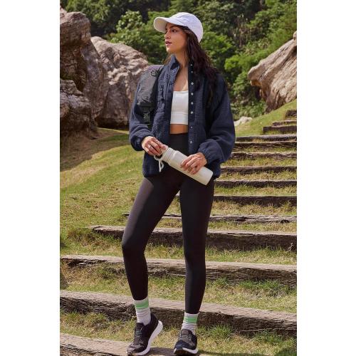 Nirovien Womens Fuzzy Fleece Jacket Button Down Sherpa Coats Casual Winter Warm Outwear with Pockets