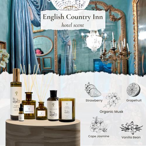 PRISTINE English Country Inn/Inspired by Ritz Carlton Reed Diffuser for Home | Fresh Blend of Strawberry, Vanilla, Musk Reed Diffuser Set, Oil & Reed Diffuser Sticks | Home & Office Decor | Fragrance