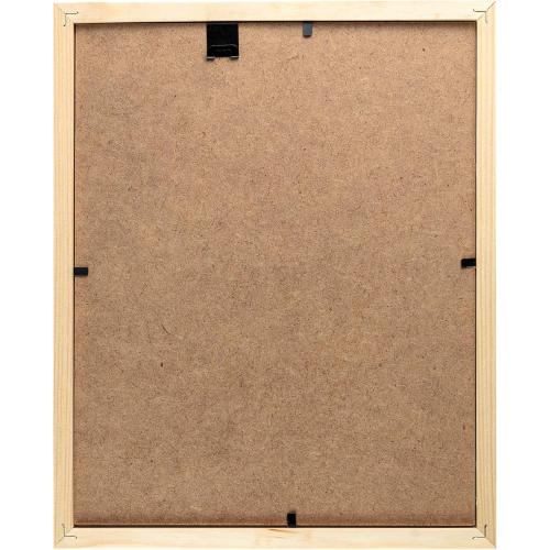 Wooden Poster Picture Frame 24x36-100% Natural Eco Unfinished Solid Pine Wood with Deep Borders for Wall Mounting Photo Frame
