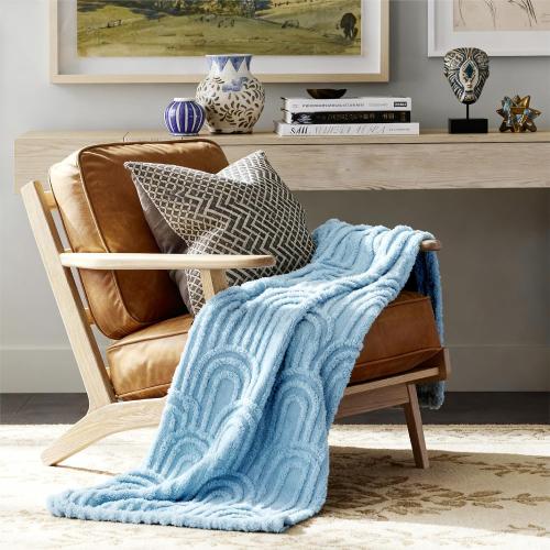 Bedsure Blue Throw Blanket for Couch - Super Soft & Cozy Summer Blankets for Women, Fluffy Fleece Throw for Girls, for Women, Ideal for Room, Home & Bedroom Decor, 50x60 Inches