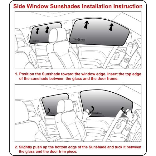 Side Window Front Seat Reflective Sunshade Custom Fit for 2017 2018 2019 2020 2021 2022 Honda CR-V CRV SUV, LX, EX, EX-L, EX-L Navi, Touring, UV Reflector Sun Protection Accessories (Set of 2)