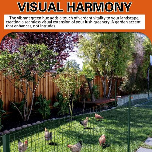 Hardware Cloth 1/2 inch 36in x 100ft Chicken Wire, Green Garden Fence, 19 Gauge, Vinyl PVC Coated Metal Welded Wire Mesh for Preventing Snakes, Raccoons, Foxes, Poultry Netting