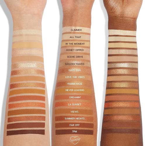 ColourPop Golden Hour Eyeshadow Palette - Sunset Tone Eye Makeup Palette with Duo-Chrome, Metallic, Matte Sparkle & Glitter Finishes - High-Pigment Eye Makeup with a Long-Wearing Formula (0.67 oz)