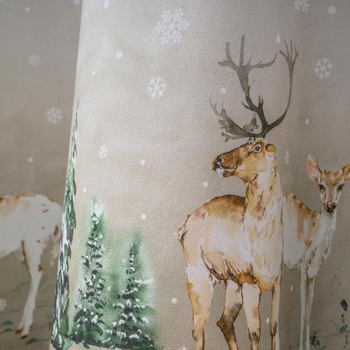 Maison d' Hermine Table Cloth Round Table 100% Cotton 69 Inches Fall Tablecloth Reusable Everyday Use for Thanksgiving Christmas Decorations Dining Farmhouse Party (Deer in The Woods)