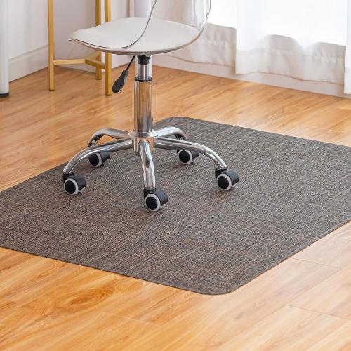 Office Chair Mat for Hardwood Floor Under Desk Computer Rolling Chair Mat for Wood/Tile Floor Non-Slip Heavy Duty Desk Rug PVC Plastic Hard Floor Protector 36 x 48 (Dark Walnut)