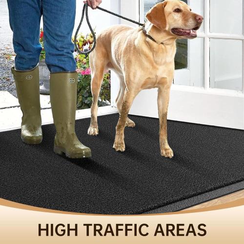 Amyracel Front Door Mat Indoor Outdoor Entrance, 48 x 72 All-Season Waterproof Doormat for Enterway, Heavy Duty Commercial Floor Mat, Fade Resistant, Rubber Back, Low Profile, Easy Clean
