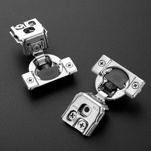 Ravinte 50 Pack 25 Pairs 1-1/4 inch Overlay Soft Close Hinges for Kitchen Cabinet Hinges Satin Nickel Hidden Hinges Stainless Steel Concealed Hinge self Closing