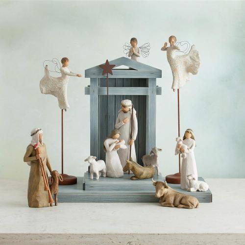 Willow Tree Dance of Life Angel, Dancing Twirling The Magical Miracle of Life, Elevated Angel Carved with Symbols of Nature & Renewal, Sculpted Hand-Painted Figure for Classic Nativity Collection