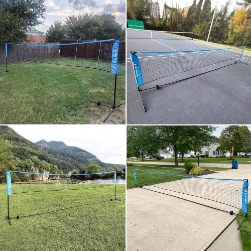 Portable Multi - Sport Net: Height - Adjustable for Pickleball, Badminton, Junior Tennis, Small Volleyball, Soccer | Driveway & Backyard Use | with Carrying Bag