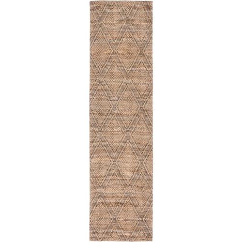 SAFAVIEH Natural Fiber Collection Runner Rug - 2'3 x 9', Natural & Black, Natural Jute Design, Ideal for High Traffic Areas in Living Room, Bedroom (NFB552A)
