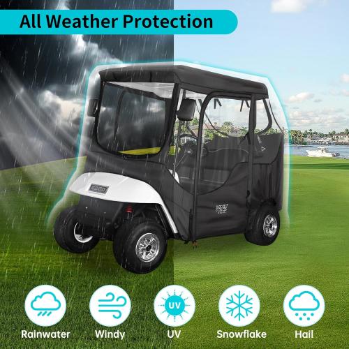 Passenger Golf Cart Driving Enclosure for EZGO TXT/RXV Model,  Window  Rain Cover All Weather Windproof Waterproof