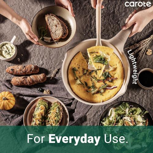 CAROTE 13pcs Pots and Pans Set Non Stick, Taupe Nonstick Cookware Set, Frying pans with lids, Kitchen Essentials Pot and Pan, Induction Cookware