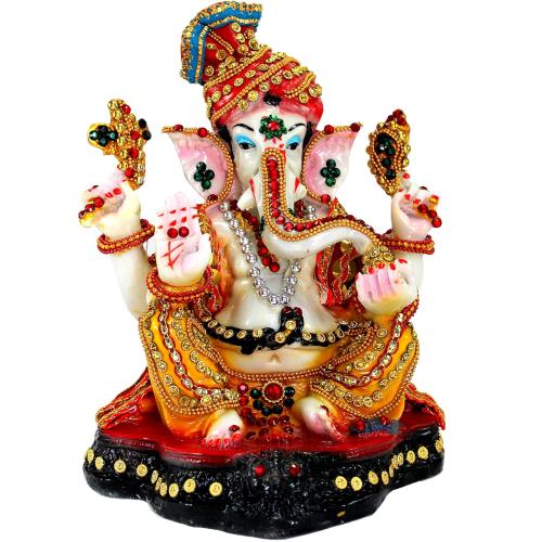 eSplanade Resin Ganesh Ganesha Ganpati Murti Idol Statue Sculpture (8.25) | Pooja Idols | Home Decor
