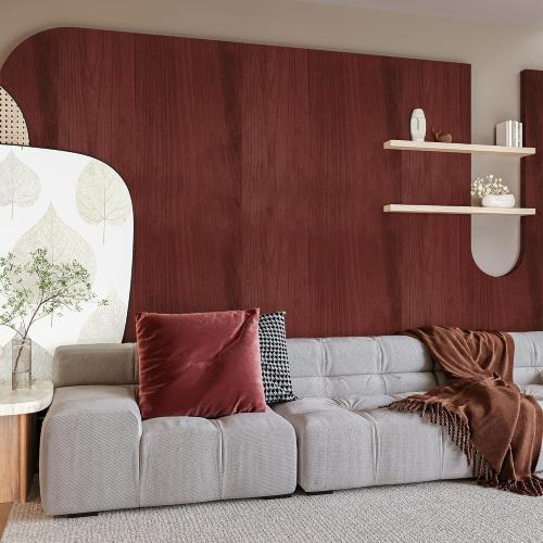 BAYYA Cherry Wood Grain Contact Paper Red Brown Peel Stick Wallpaper Matte Thick Ultra Wide 31.5x354inch Self-Adhesive Waterproof Wall Paper Roll Vinyl Wrap Furniture Sticker for Countertop Cabinet