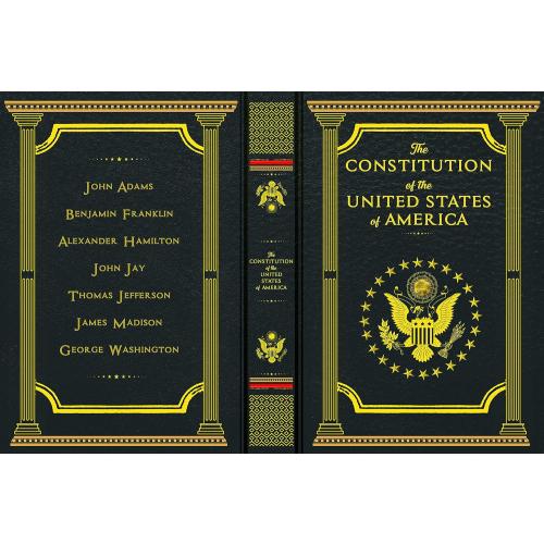 Fake Book Box - Small Safe Box with Combination Lock - Hidden Safe in Plain Sight - Diversion Safes - Secret Safes (Constitution) (Large)