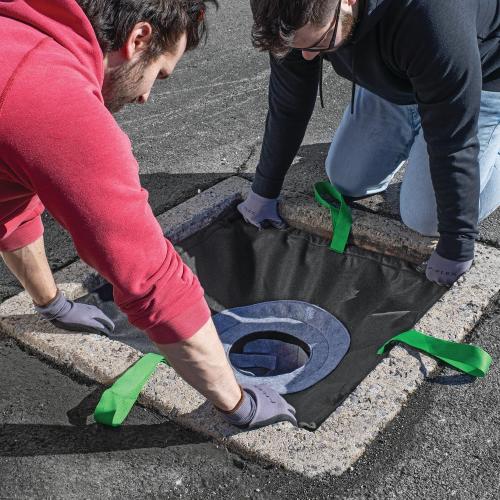 PIG Storm Drain Filter | Adjustable Stainless Steel Frame | Inside the Drain Filter | for Storm Drains Rectangle