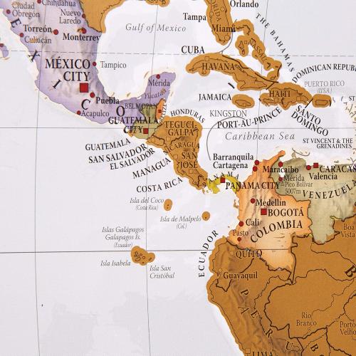 Scratch The World ® Travel Map - Frameable Scratch Off World Map Poster - X-Large 23 x 33 - Maps International - 50 Years of Making Maps - Updated 2025 - Cartographic Detail Featuring Country & State Borders