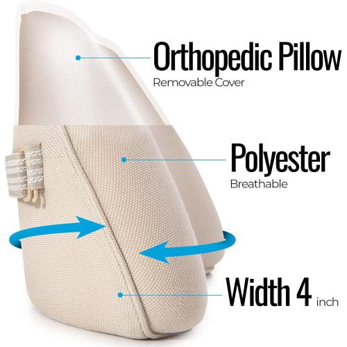 RELAX SUPPORT RS1 Lumbar Support Pillow - Office Chair Back Support - Chair Cushion for Back Pain Uses ArcContour Special Patented Technology Has Unique Lateral Convex Shape for a Pain Free Back…
