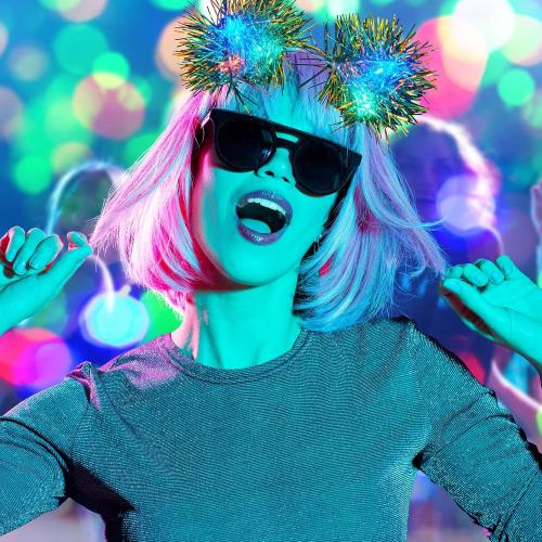 Juexica 16 Pcs Lighted Cat Ears Headband with Color Change LED Cat Headband Rave Hair Accessories for Women (Classic Color)