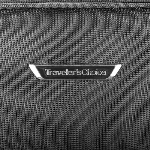 Traveler's Choice Lares Softside Expandable Luggage with Spinner Wheels, Black, Carry-On 22-Inch