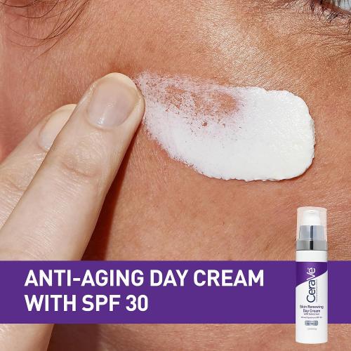1.76oz CeraVe Anti-Aging Face Cream SPF 30, Anti-Wrinkle Retinol Cream with Hyaluronic Acid and Ceramides, 1.76 oz
