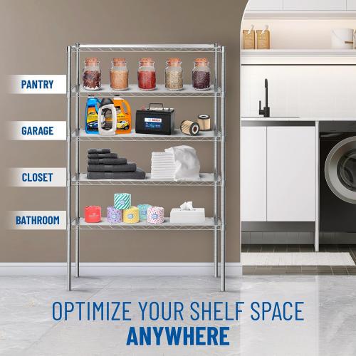 Sterling Shelf Liners Wire Rack Covers: Plastic Shelf Liner Cover for Wire Shelving: Cover Mats for Shelves in Pantry, Closet, and More: 18x48 Inch: Graphite, Set of 4