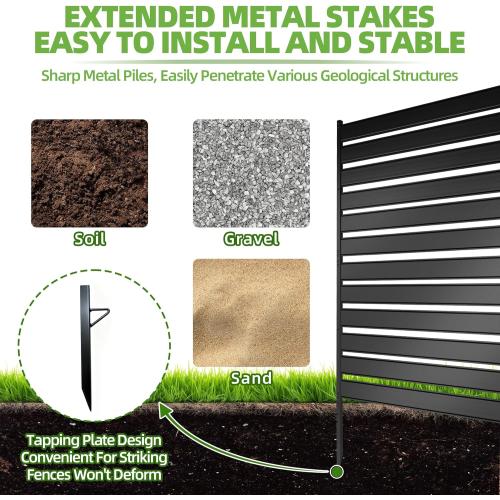 42 H x 38 W (3-Panels) Air Conditioner Fence Screen Trash Can Privacy Fence Panels, Suitable for Pools and Yards, no Digging Required，Privacy Panel