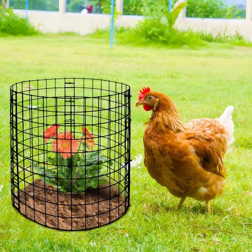 Adnee 10 Packs Wire Plant Protector from Animals - 12 H X 12 D Metal Mesh Plant Cage Covers - Sturdy Garden Bunny Barricades Chicken Wire Cloche for Plants Shrubs Vegetables Flowers