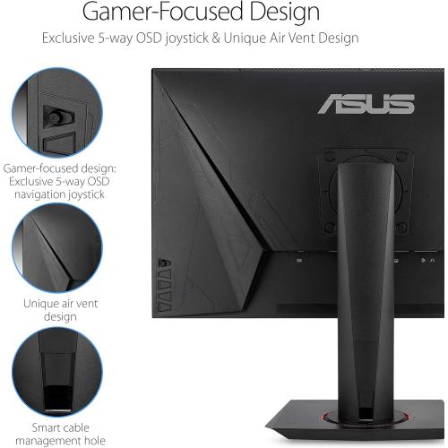 ASUS VG278QR 27” Gaming Monitor 165Hz Full HD (1920 x 1080) 0.5ms G-SYNC Eye Care DisplayPort HDMI DVI