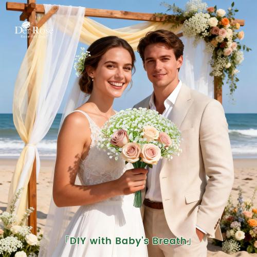 24Pcs Babys Breath Artificial Flowers Bulk, 11in Stems for Vase DIY Decor