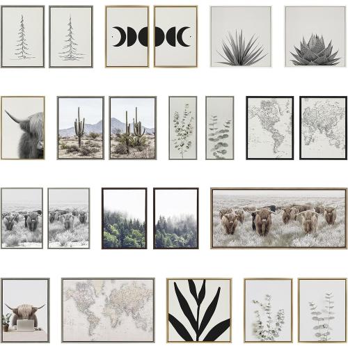 Kate and Laurel Sylvie Dark Academia Floral in Rich Jewel Tones Framed Canvas Wall Art by The Creative Bunch Studio, 31.5x41.5 Black, Modern Colorful Flower Art for Wall