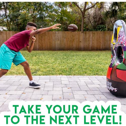 Franklin Sports Kids Football Target Toss Game - Inflatable Throwing Target Toy with Soft Mini Footballs - Fun Kids Sports Game