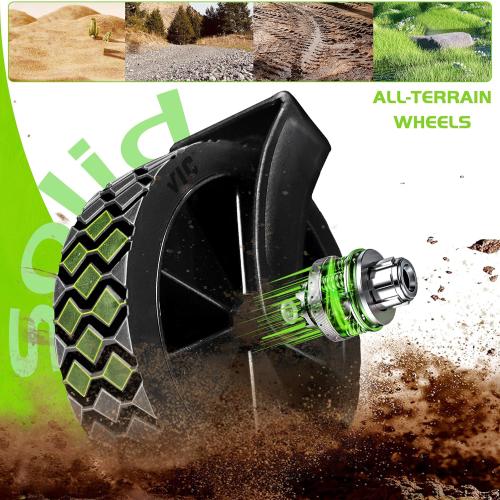 VIC Collapsible Folding Wagon, Extra Long Extender Wagon Cart,Beach Wagon Cart Heavy Duty 440LBs Foldable, Utility Grocery Wagon with Side Pocket for Camping Garden Sports, V1max