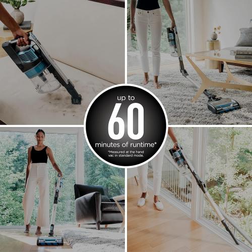 Shark IZ462H Vertex Ultra Lightweight Cordless Stick Vacuum with DuoClean PowerFins, Crevice, Pet Multi-Tool, Anti-Allergen, Brush, Removable Handheld, Flex, 60 min Runtime, Blue, MultiFLEX