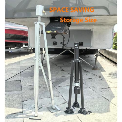 Schumaho King Pin Tripod Stabilizer Jack for 5th Wheel Trailer Rv, (Allow Drill Adjust), 5000lb Load Capacity & Adjustable Height from 35 to 56（Patented