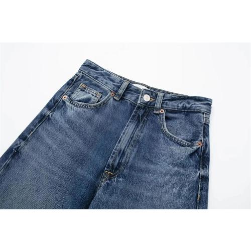 Size 28 AG-ED Denim Women's High Waisted Stretchy Wide Leg Jeans Loose Trendy Denim Pants with Pocket