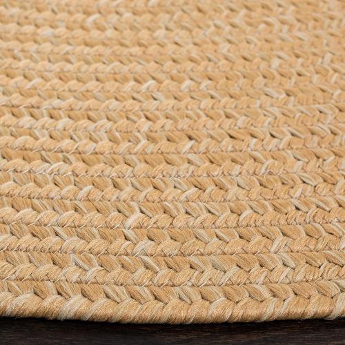 SAFAVIEH Washable Rug Outdoor Braided Collection - 5' Round, Beige & Tan, Handmade & Reversible, Non-Shedding & Easy to Clean, Ideal for Patio, Backyard, Mudroom (BRD315D)