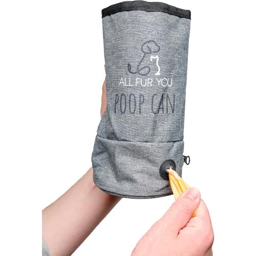 All Fur You Poop Can - Waterproof Dog Waste Bag Dispenser Attaches to Leash, Great for Hiking, Walking & Camping