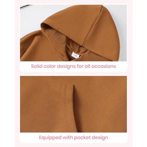 Mikrdoo Teenager Clothes Long Sleeve Hoodies Sweatshirts Teen Clothes Sweatpants Junior 2 Piece Outfits Sweatsuit Set 13y-14y