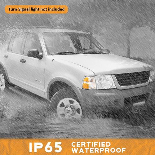 WEELMOTO Headlights Compatible with 2002-2005 Ford Explorer NON-SPORT models, (NOT Compatible with Sport and Trac Models), for 2002 2003 2004 2005 Ford Explorer Replacement Headlight