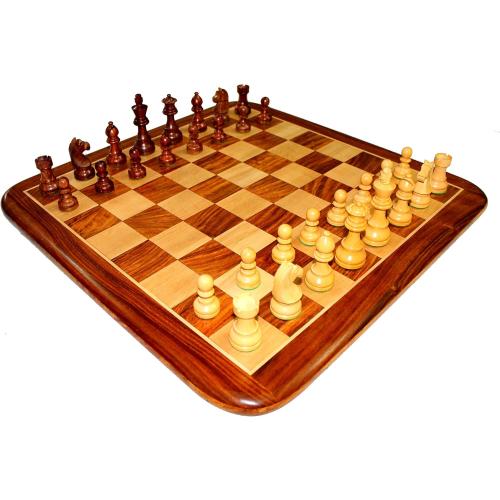 StonKraft 21 X 21″ Collectible Acacia Wood Chess Game Board Set Wooden Crafted Pieces