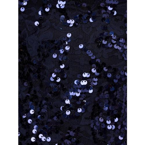 Size 2 Adrianna Papell Womens Sequin Lace Midi Dress