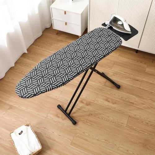 caius Ironing Board, Height Adjustable Heavy Duty Metal Iron Board with Heat Resistant Cover & Safety Iron Rest, Full Size 43x13 Foldable Space Saver Design, Heavy Duty, Easy to Fold