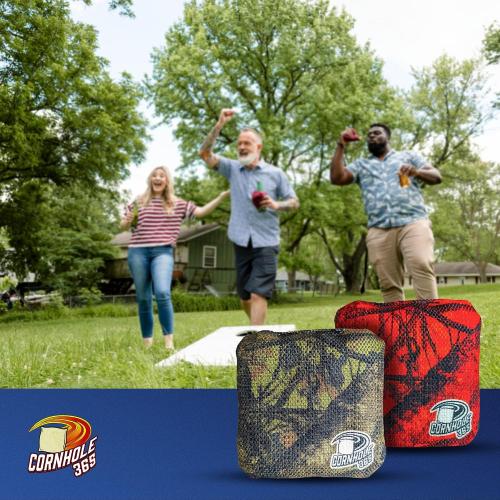‼️ONLY 6 ‼️Cornhole365 Stick & Slide Professional Cornhole Bags - Set of 8 | 6 x 6 Premium Plastic Resin-Filled - Heavy-Duty Polyester Fabric w/ Dye Sublimation Print - All-Weather - Regulation Size