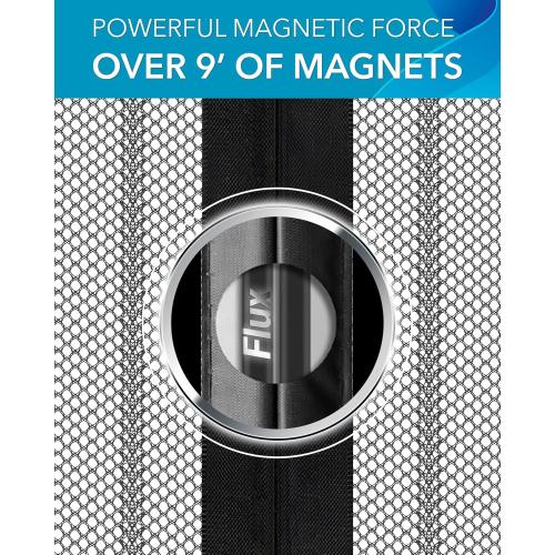 FLUX Magnetic Screen Door - Self-Closing, Pet-Friendly, Durable Polyester Mesh Screen Door with Powerful Magnetic Attachments, Keeps Bugs Out, Fits Sliding Doors and Standard Doors up to 36 x 78