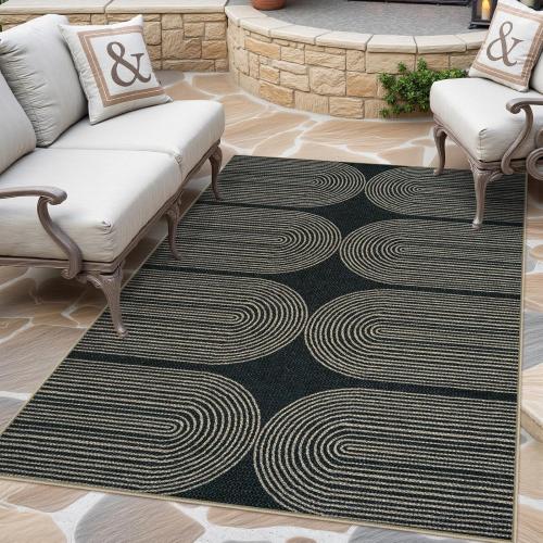 Rainbow Easy Jute Rug Washable Area Rugs for Living Room Patio Farmhouse