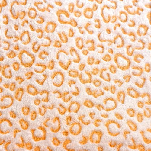 PLEASANT BOULEVARD | Leopard Throw Blanket Fleece, Premium Lightweight Cozy Warm Plush Microfiber Bedspread for Couch Sofa and Bed (Orange, Twin (60 x 80 inches))