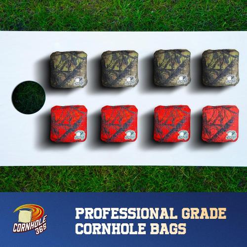 ‼️ONLY 6 ‼️Cornhole365 Stick & Slide Professional Cornhole Bags - Set of 8 | 6 x 6 Premium Plastic Resin-Filled - Heavy-Duty Polyester Fabric w/ Dye Sublimation Print - All-Weather - Regulation Size