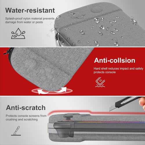 STARTRC GAMES Slim Carrying Case for Nintendo Switch 2 2025, Hard Shell Travel Case with 12 Game Card Slots, Portable Carry Bag for Switch 2 Console Gray