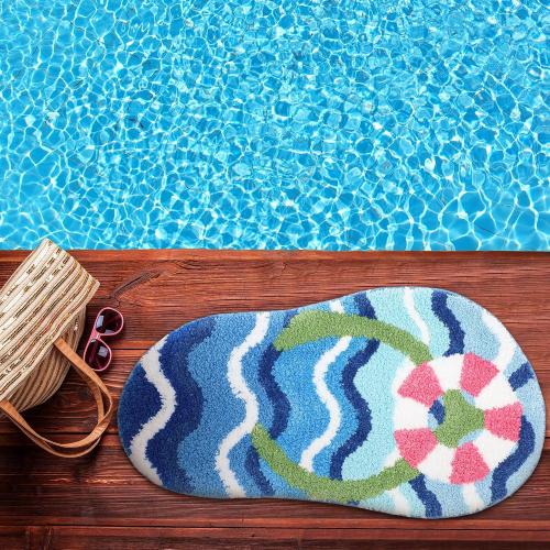Drydiet Flip Flop Rug Summer Bathroom Cute Thongs Door Mat Decoration